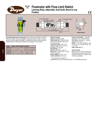 Thumbnail of document Data Sheet - FS Flowmeter w/Flow Limit Switch